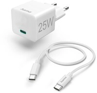 Schnellladeger&auml;t (25W) mit USB-Type-C-Ladekabel (1,5m) wei&szlig;