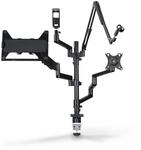 Monitorhalterung 4 Arme f&uuml;r Streaming Setup schwarz