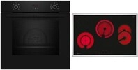 BX38B0 Herdset bestehend aus B1CCC0AK3 + T18SDH9L0 schwarz/edelstahl