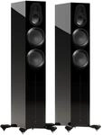 Gold 300 6G /Paar Stand-Lautsprecher Schwarz Hochglanz