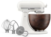 5KSM156WBEPL Artisan K&uuml;chenmaschine mit Holzsch&uuml;ssel porcelain white