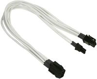 6-Pin > 6+2-Pin PCI-E Single (0,3m) wei&szlig;