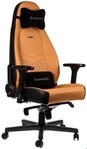 ICON Echtleder B&uuml;ro/Gaming Stuhl cognac/schwarz