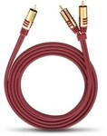 NF Y-Adapter Cinch>2Cinch (5m) Cinchkabel purpurrot