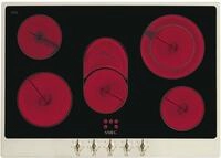 P875PO Autark-Glaskeramikfeld creme/messing antik