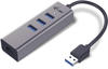 USB 3.0 Metal HUB 3 Port mit Gigabit Ethernet Adapter