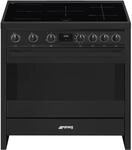 B95IMAN9 Stand-Elektroherd mit Induktionsfeld anthrazit, 115 l, 90 cm breit, A,...