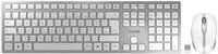 DW 9100 Slim (DE) Kabelloses Tastatur-Set silber/wei&szlig;