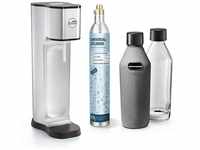 Joy Prestige Trinkwasser-Sprudler 2 Glaskaraffen/CO2-Zylinder silber
