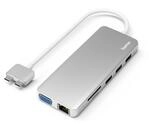 USB-C-Multiport-Adapter f&uuml;r MacBook Pro/Air silber/wei&szlig;