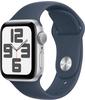 Watch SE (40mm) GPS Smartwatch 2. Gen, Alu mit Sportarmband S/M silber/sturmblau