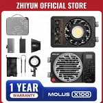 Zhiyun offizielle molus x100 cob video licht 100w led tragbare taschen leuchte