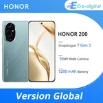 Globale Version HONOR 200 5G Smartphone Snapdragon 7 Gen 3 Android 14 6.7'' AMOLED