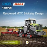 Cada 1336 st&uuml;cke 1:32 Ber&uuml;hmte CLAAS Stadt Landwirtschaft Fahrzeug Baustein...