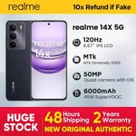 Realme 14x Smartphones 5g Neigung 120 Chipsatz 50mp ai Kamera hz Augen komfort