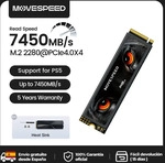 MOVESPEED 7450 MB/s SSD NVMe M.2 2280 4 TB 2 TB 1 TB interne Solid-State-Festplatte