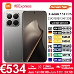 Globale Version Xiaomi 15T Pro 6,83 Zoll 144Hz Display 90W kabelgebundenes und 50W
