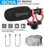 BOYA BY-BM2040 Kamera-Shotgun-Mikrofon f&uuml;r Mobiltelefon, Smartphone, Computer,