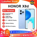 HONOR X8d EU-Version Smartphone Snapdragon 6s 4G Gen 2 6,77 Zoll AMOLED 7000 mAh Akku