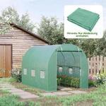 Outsunny Polyethylenfolie 3x2x2m Ersatzfolie mit 6 Fenster f&uuml;r Folientunnel