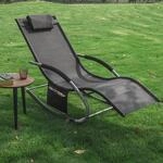 SoBuy OGS28 Sonnenliege Gartenliege schaukel mit Tasche und atmungsaktiv und...