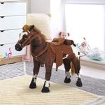 HOMCOM Spielpferd Reitpferd f&uuml;r 2+ Jahre Kinder mit Pferd Sound Pl&uuml;schtier
