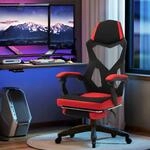 Vinsetto Ergonomischer B&uuml;rostuhl, Gaming Stuhl, Drehstuhl mit Fu&szlig;st&uuml;tze, PC...