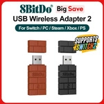 8BitDo USB Wireless Bluetooth Adapter 2 Empf&auml;nger f&uuml;r NS Switch 1, 2 PS1 Mini