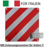 Warntafel ALU 50x50cm f&uuml;r Italien mit offizieller Typengenehmigung