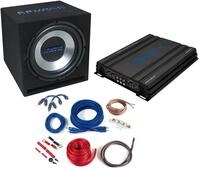 CRUNCH Basspaket Komplett Set Subwoofer+Endstufe Bass Anlage Kit 1000 W CBP1000