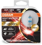 Osram H7 Night Breaker 200 Halogen Gl&uuml;hbirnen 200% mehr Helligkeit 12V