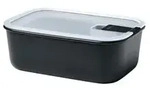 Mepal Frischhaltedose Easyclip , schwarz , Glas,Kunststoff , Ma&szlig;e (cm): B: 19,8 H: