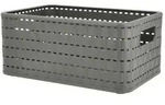 Rotho Aufbewahrungsbox COUNTRY , grau , Kunststoff , Ma&szlig;e (cm): B: 18,5 H: 12,6