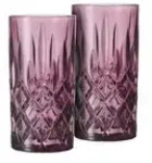 Nachtmann Longdrinkgl&auml;ser 2er Set Noblesse , rosa/pink , Glas , Ma&szlig;e (cm): B: 7,8