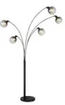 Globo Lighting Stehleuchte , schwarz , Ma&szlig;e (cm): B: 110 H: 208
