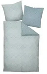 Janine Mako-Satin-Wende Bettw&auml;sche Rauten , blau , Ma&szlig;e (cm): B: 135