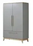 PAIDI Kleiderschrank 2-t&uuml;rig Sten , grau , Ma&szlig;e (cm): B: 123,3 H: 200 T: 57.1