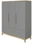 PAIDI Kleiderschrank Sten , grau , Ma&szlig;e (cm): B: 170,7 H: 200 T: 57.2