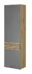 Garderobenschrank Mori , grau , Ma&szlig;e (cm): B: 60 H: 200 T: 38.0
