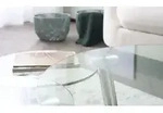 Couchtisch mit drehbaren Tischplatten Conigli , transparent/klar , Ma&szlig;e (cm):...