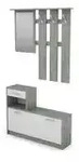 by Living Garderoben 2er-Set Tamina , grau , Ma&szlig;e (cm): B: 97 H: 190
