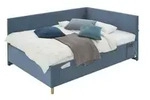 Polsterbett in Cord Cool , blau , Ma&szlig;e (cm): B: 150 H: 90