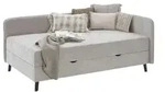 Polsterliege mit Bettkasten Kiruna , beige , Ma&szlig;e (cm): B: 104 H: 87