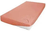 Jersey Spannbettlaken , orange , Ma&szlig;e (cm): B: 120 H: 22