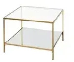 Beistelltisch , gold , Ma&szlig;e (cm): B: 60 H: 45