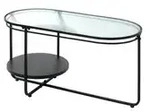 Couchtisch , schwarz , Ma&szlig;e (cm): B: 42 H: 49