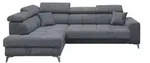 uno Ecksofa inklusive Sitztiefenverstellung Sydney , grau , Ma&szlig;e (cm): B: 282 H: 105