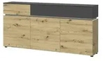 Sideboard Soft-Close Luci , holzfarben , Ma&szlig;e (cm): B: 181 H: 90 T: 40.0