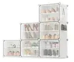 Schuhregal , wei&szlig; , Ma&szlig;e (cm): B: 124 H: 94