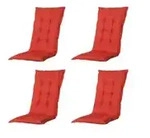 Auflage hoch 4er-Set Basic , rot , Ma&szlig;e (cm): B: 50 H: 6